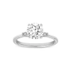 Asany Love Grown Collection 14k White Gold Round Cut Lab Grown Diamond 3 Stone Engagement Ring In 14k White Gold
