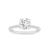 Asany Love Grown Collection 14k White Gold Round Cut Lab Grown Diamond Classic  Engagement Ring In 14k White Gold