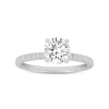 Asany Love Grown Collection 14k White Gold Round Cut Lab Grown Diamond Halo Engagement Ring In 14k White Gold