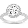 Asany Love Grown Collection 14k White Gold Round Cut Lab Grown Diamond Halo Engagement Ring In 14k White Gold
