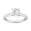Asany Love Grown Collection 14k White Gold Round Cut Lab Grown Diamond Hidden Halo Engagement Ring In 14k White Gold