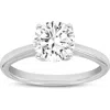 Asany Love Grown Collection 14k White Gold Round Cut Lab Grown Diamond Hidden Halo Engagement Ring In 14k White Gold