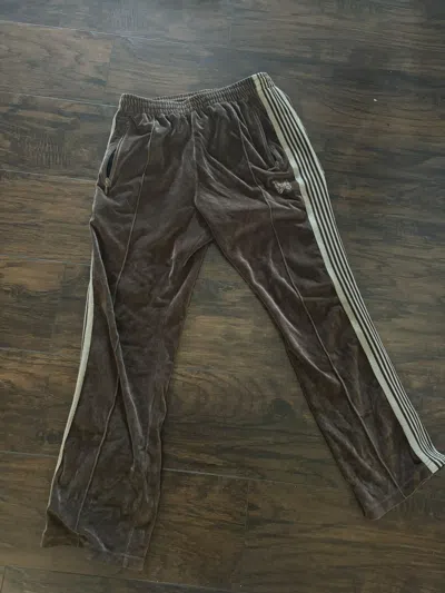 Pre-owned Asap Rocky X Needles Narrow Track Pants (brown)