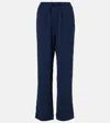 Asceno Aurelia Crêpe Straight Pants In Blue