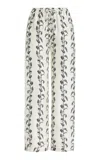 Asceno Aurelia Mid-rise Straight-leg Trousers In Black,white
