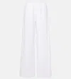Asceno Austin Cotton Straight Pants In White