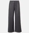 Asceno Austin Wool And Cashmere Straight Pants In Grey
