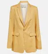 Asceno Azores Linen Blazer In Barley
