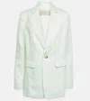 Asceno Azores Linen Blazer In Peppermint