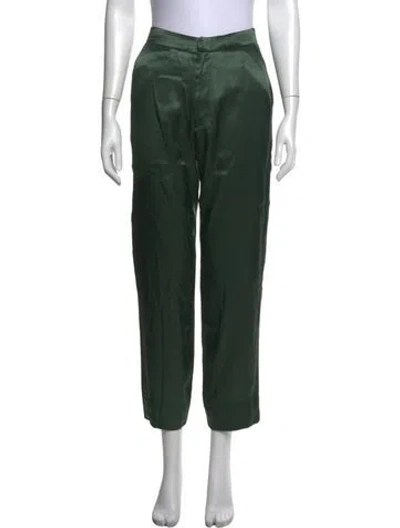 Pre-owned Asceno Bamboo Wide Leg Pants In Green