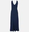 Asceno Bordeaux Maxi Dress In Blue