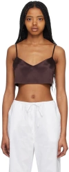 Asceno Brown Ezra Tank Top In Black Coffee