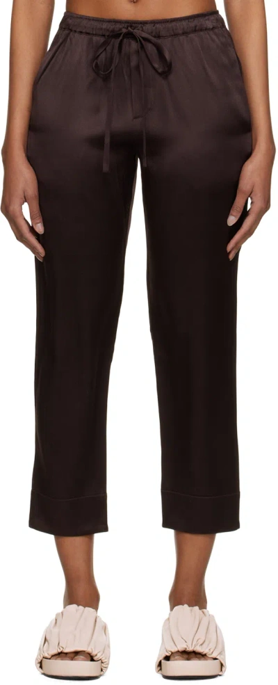 Asceno Brown Melbourne Trousers In Black Coffee