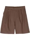 Asceno Carros High-waist Bermuda Shorts In Brown