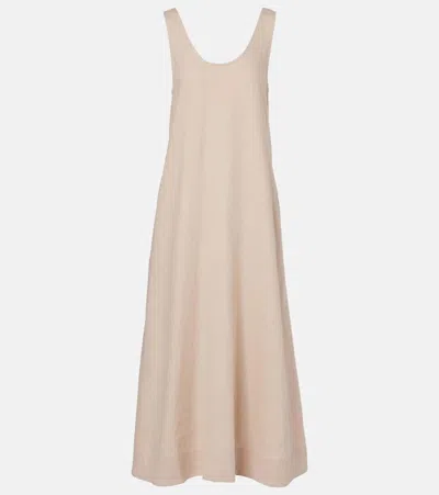 Asceno Capri Linen Maxi Dress In Neutral