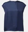 Asceno Dasha Silk Top In Blue