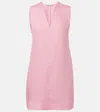 Asceno Derya Linen Minidress In Pink