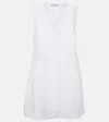 Asceno Derya Linen Minidress In White