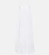 Asceno Heather Cotton Batiste Maxi Dress In White