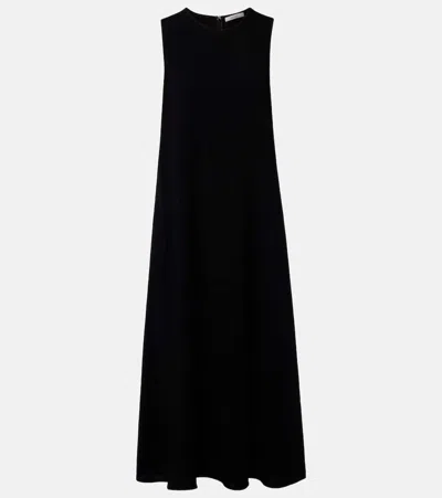 Asceno Jersey Midi Dress In Black