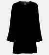 Asceno Larissa Velvet Minidress In Black
