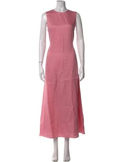 Pre-owned Asceno Linen Long Dress W/ Tags In Pink