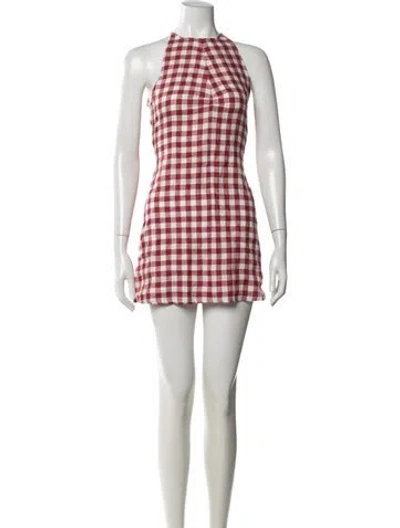 Pre-owned Asceno Linen Mini Dress In Pink