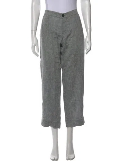 Pre-owned Asceno Linen Wide Leg Pants In Gray