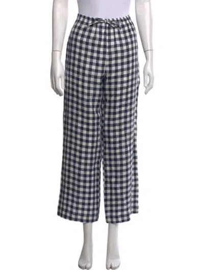 Pre-owned Asceno Linen Wide Leg Pants In Multicolor