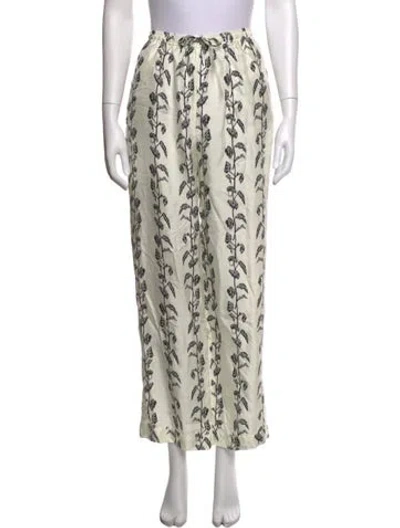 Pre-owned Asceno Linen Wide Leg Pants In Neutrals