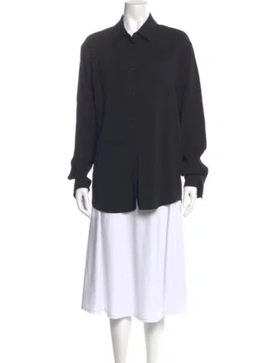 Pre-owned Asceno Long Sleeve Blouse In Gray