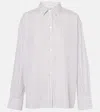 Asceno Maya Striped Cotton-blend Shirt In White