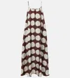 Asceno Napoli Floral Silk Twill Maxi Dress