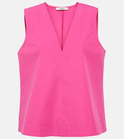 Asceno Phoebe Cotton Top In Pink