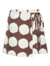 Asceno Positano Mini Skirt In Brown