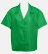 Asceno Prague Linen Shirt In Green