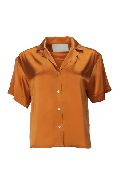 Asceno Prague Top In Caramel In Brown
