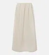 Asceno Rafaela Cotton And Linen Maxi Skirt In Neutral