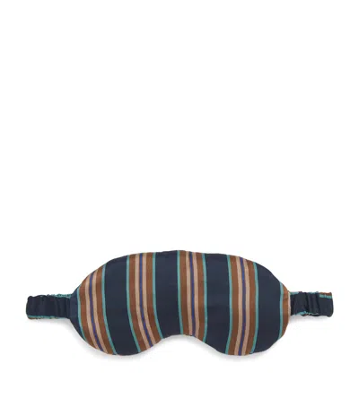 Asceno Silk Charmeuse Stripe London Eye Mask