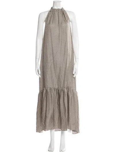 Pre-owned Asceno Silk Long Dress