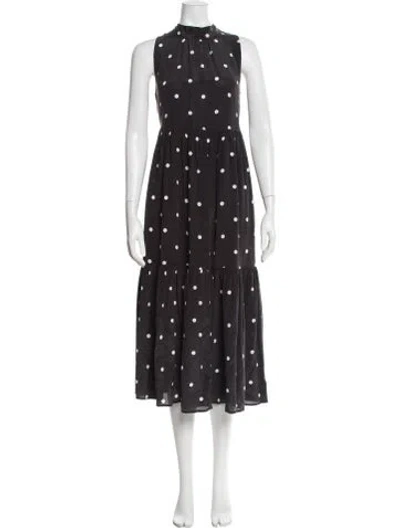 Pre-owned Asceno Silk Long Dress In Gray