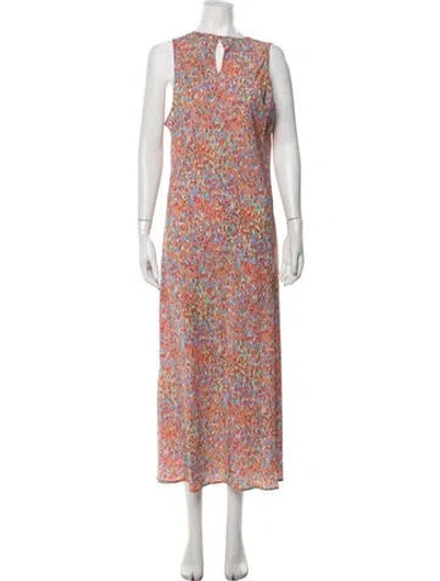 Pre-owned Asceno Silk Long Dress W/ Tags In Orange