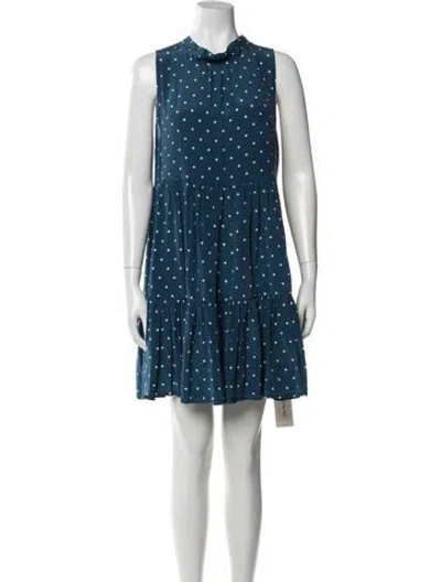 Pre-owned Asceno Silk Mini Dress In Blue