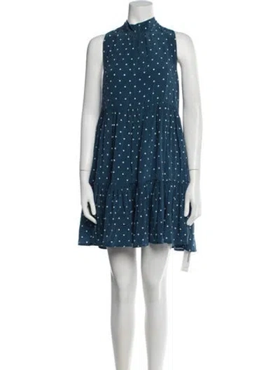 Pre-owned Asceno Silk Mini Dress In Blue