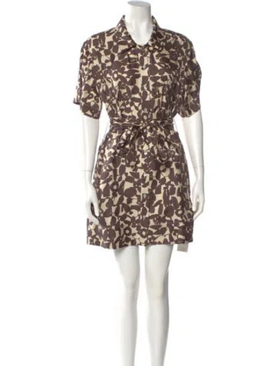 Pre-owned Asceno Silk Mini Dress In Multi