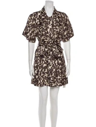 Pre-owned Asceno Silk Mini Dress In Multicolor