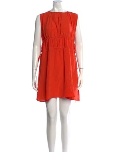 Pre-owned Asceno Silk Mini Dress In Orange