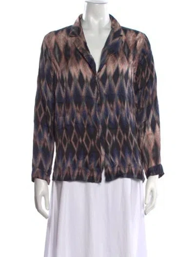 Pre-owned Asceno Silk Printed Blouse In Multicolor