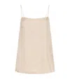 Asceno The Tulum Silk-twill Camisole Top In Beige