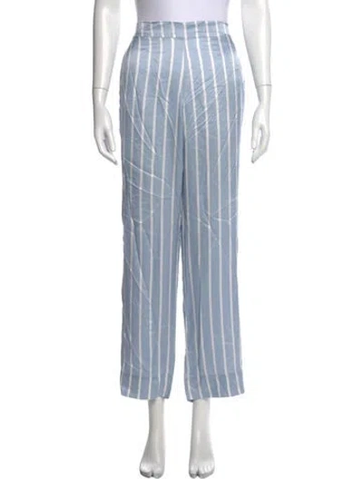 Pre-owned Asceno Silk Wide Leg Pants In Blue
